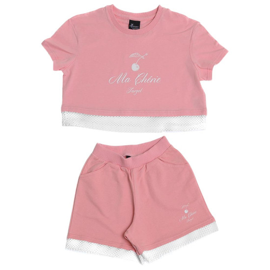 Target Παιδικό σετ Girls Crop Top & Shorts Single Jersey ''Cherry'' Set